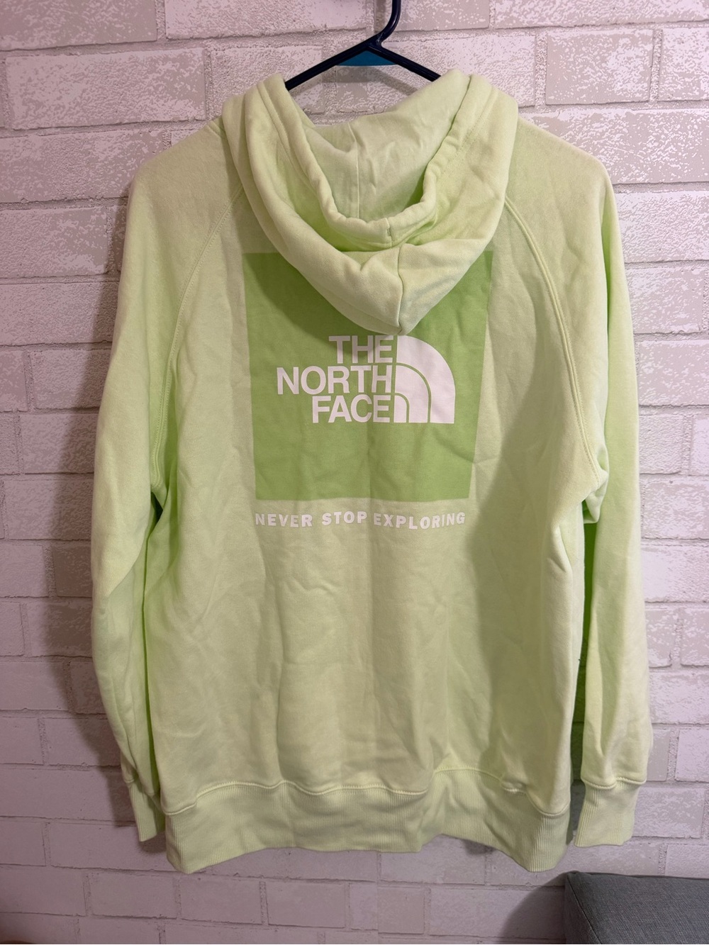 The North Face Light Green Logo Women’s Hoodie Size L #1949